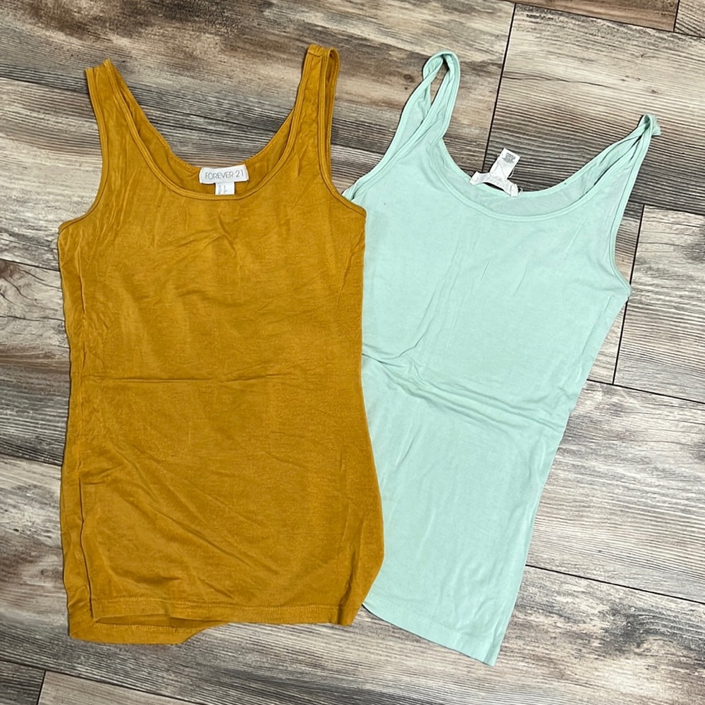 Forever 21 Tank Top Bundle in Mint Green and Mustard Yellow